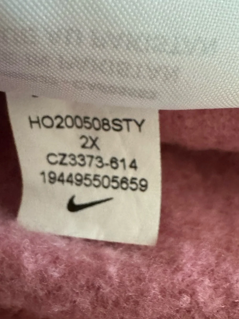 Nike Women's Rose Crewneck Sweatshirt with White Logo 2X